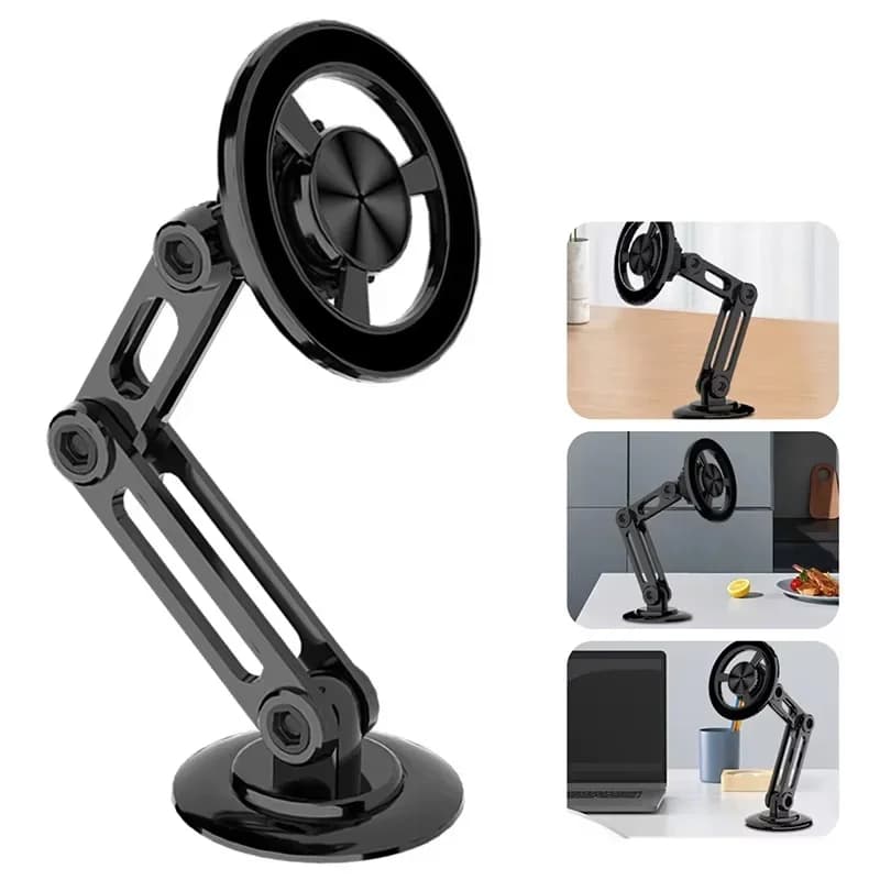 Self-adhesive Desktop Magnetic Phone Holder Stand for Magsafe iPhone 17~12 Pro Max Cellphone Bracket Car Dashboard GPS Mount
