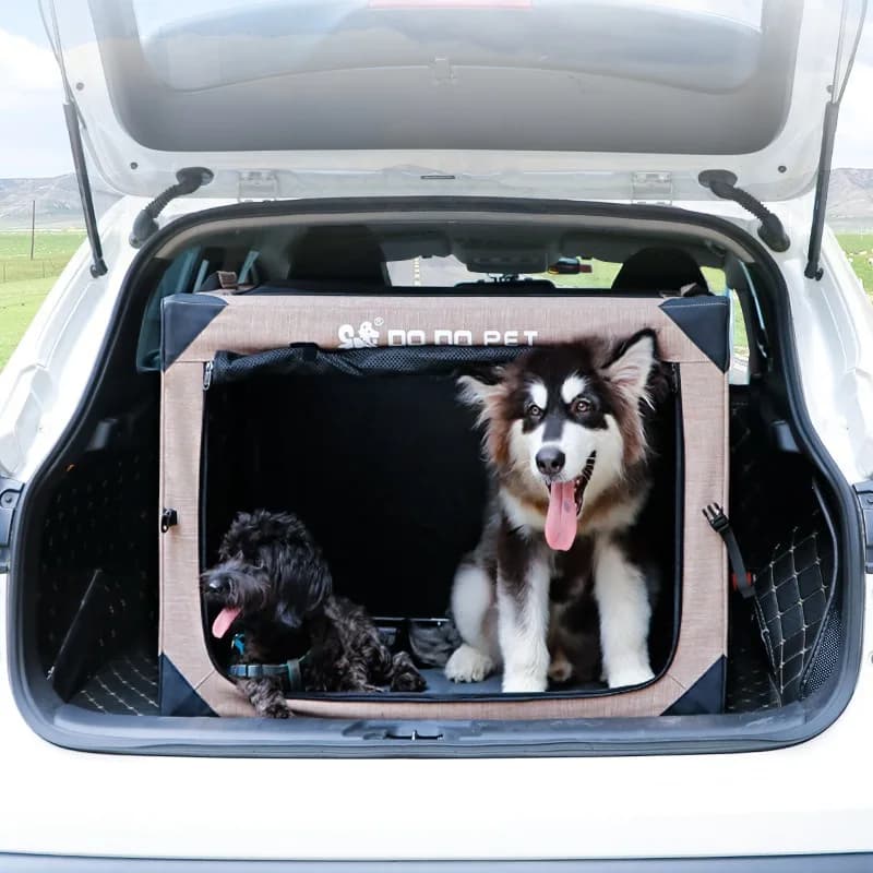 Gabbia per cani da viaggio pieghevole per animali domestici per cuccioli/cani di piccola taglia 18 libbre morbida per gatti adatta per interni ed esterni/seggiolino posteriore per auto/baule