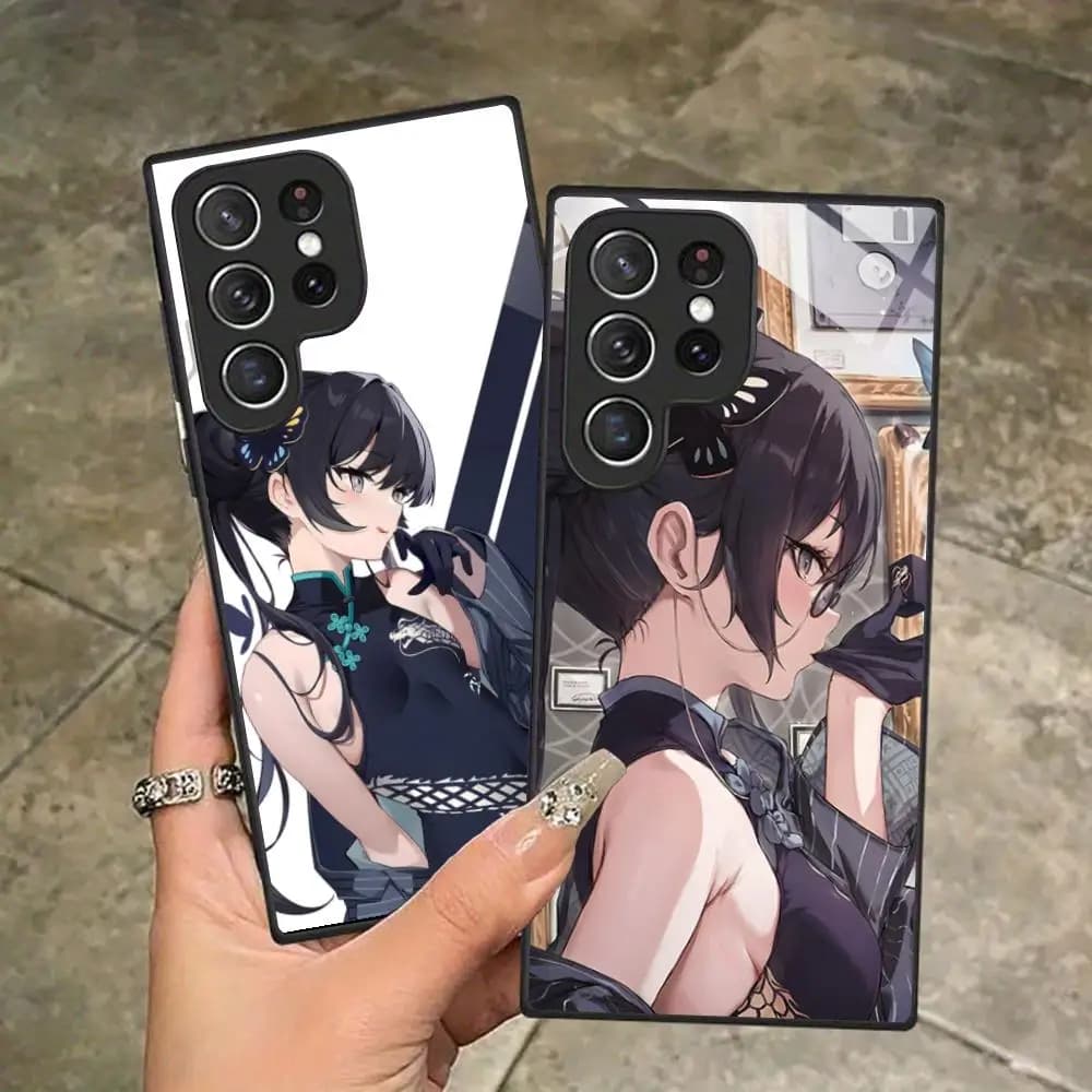 Blue Archive Ryuuge Kisaki Phone Case for Samsung Galaxy S26 S25 S24 S23 S22 S21 S20 Note20 Plus FE Ultra Glass Protective Cover
