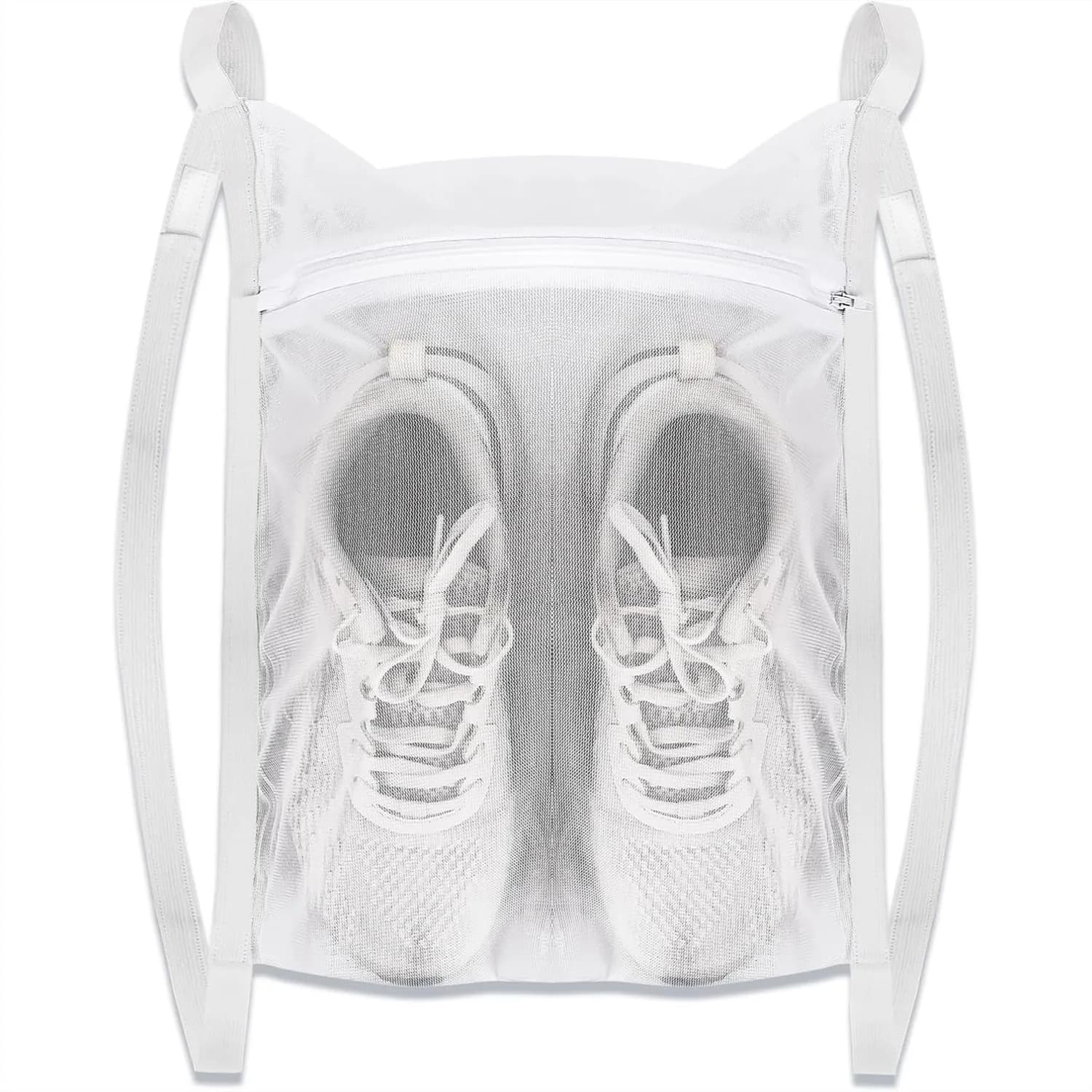 Grande Sacca per Bucato a Nido d'Ape per Sneakers con Cerniera e Tracolla, 40 cm per Asciugatrice