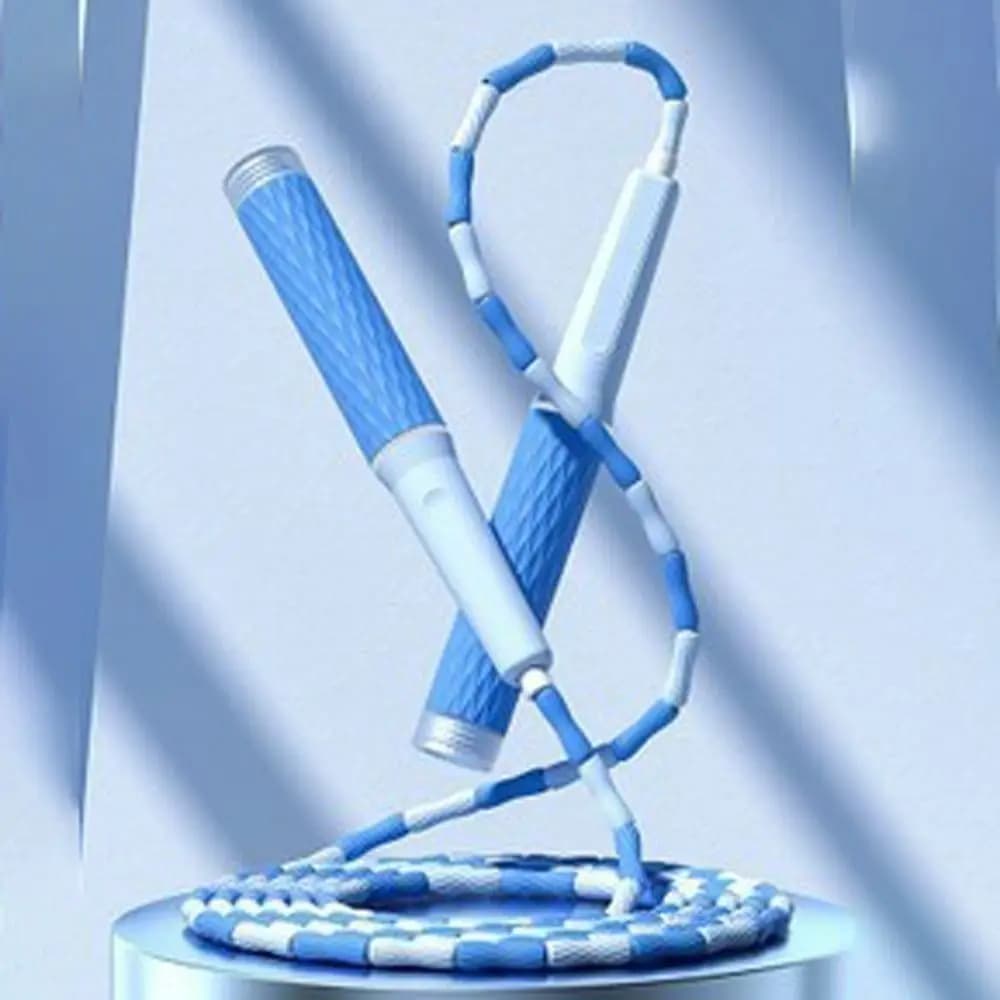 Adjustable Soft Beaded Skipping Rope Not Entangled Lighten Jumping Training Rope Portable Unisex Segmented Fitness Jump Rope