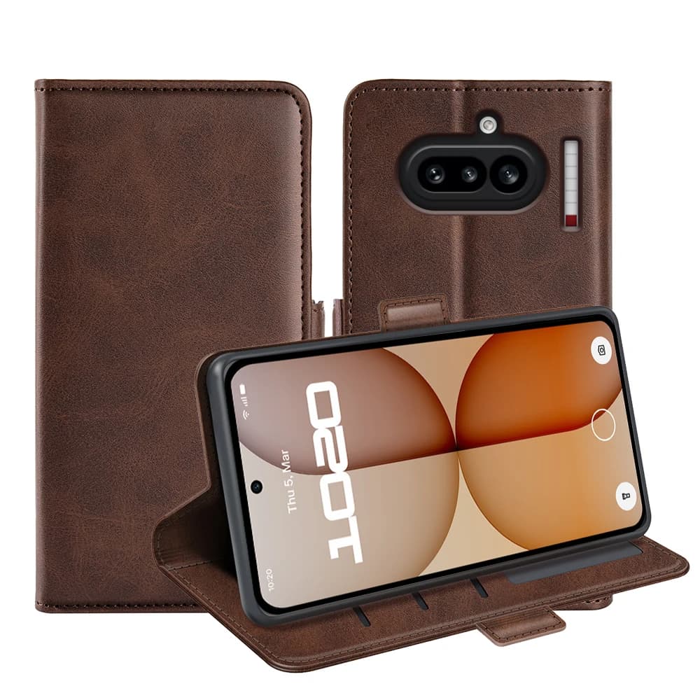 Custodia a Portafoglio in Pelle di Vitello Premium per Nothing Phone 4A Pro 3A 3A Lite 2A Phone2A 2A con Porta Carte e Chiusura a Flip - Fundas Coque
