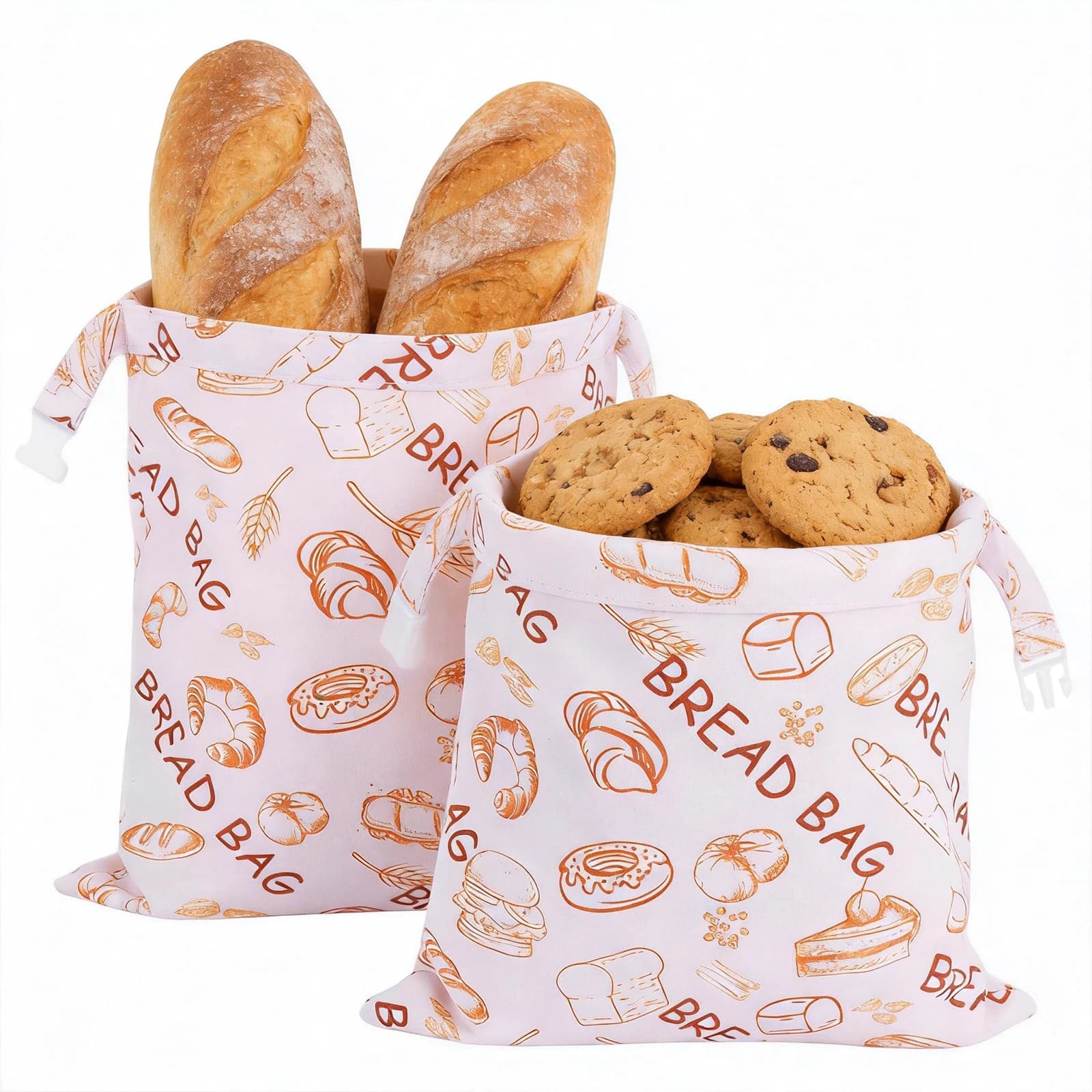 2 Pieces Natural Yeast Bags 12x17 Inch, Fabric Bags for Food Conservation, Large Capacity for Homemade Bread
