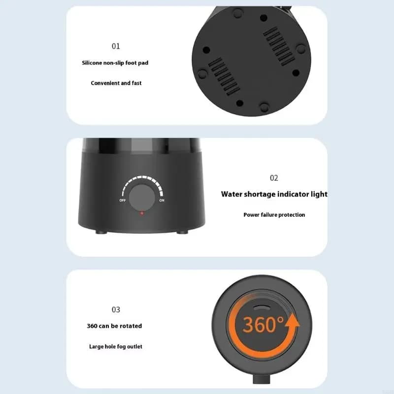 Humidificatore desktop tranquillo in plastica spazio idrazioni con look n58d