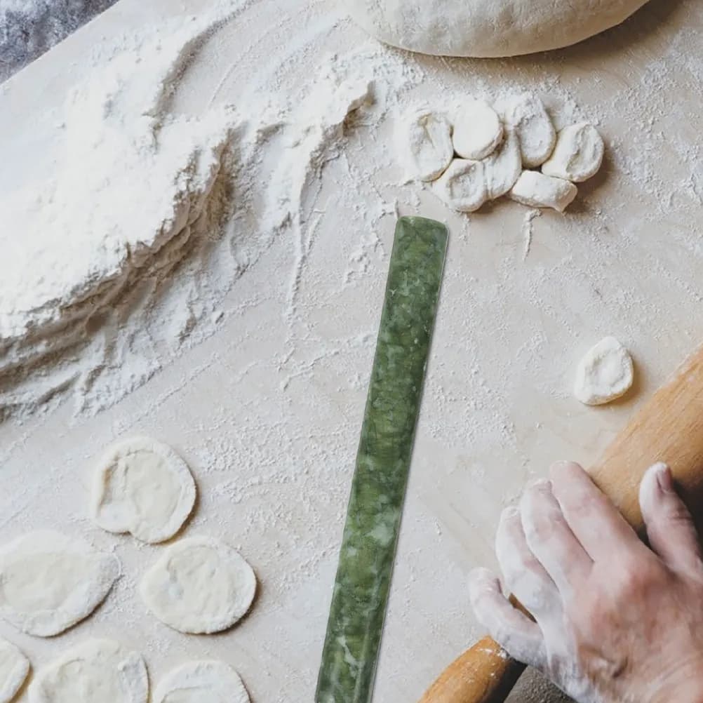 2Pcs Natural Stone Dough Roller Jade Marble Rolling Pin Non-Stick 21cm Baking Dumplings Pastry Pizza Tool Pizza Dough Roller