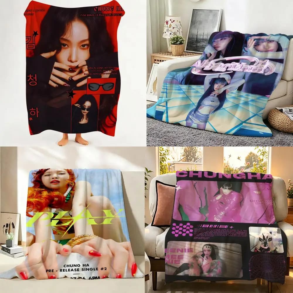 Music C-Chung H-Ha Throw Flannel Throw Blanket Suitable for Sofa、Living Room、Bedroom