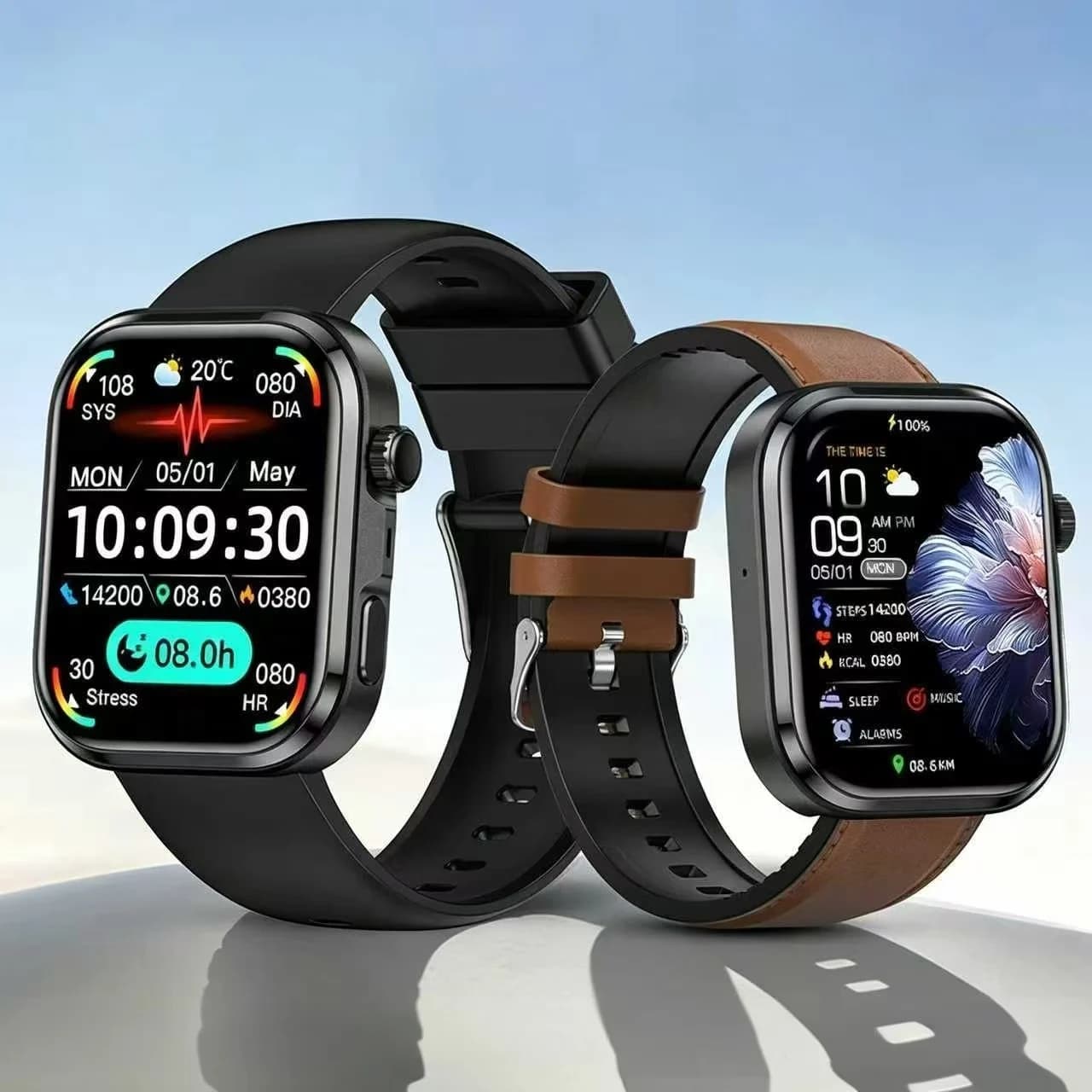Smartwatch 2026 per Android e iOS, Schermo HD da 1,83'', Monitoraggio Frequenza Cardiaca e Pressione Sanguigna, Chiamate Bluetooth, Impermeabile