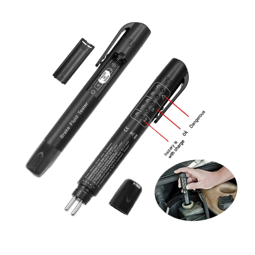 Penna diagnostica del liquido dei freni portatile Spegnimento automatico Strumento di test diagnostico dei freni automatici Penna per test del liquido dei freni per veicoli a motore