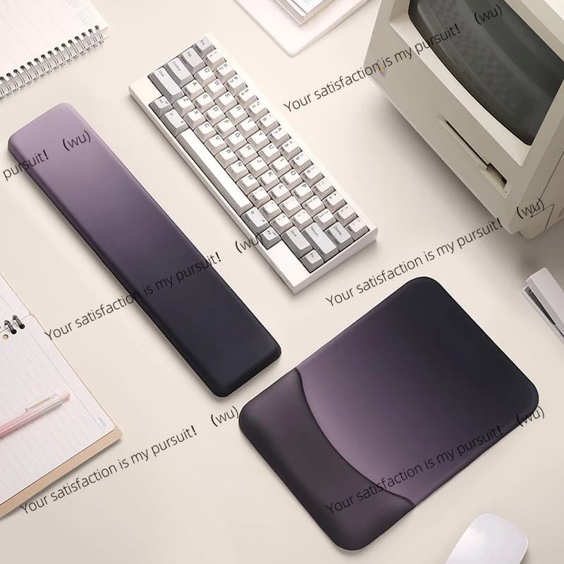 Tappetino per mouse ergonomico a cambiamento graduale con poggiapolsi, comodo e morbido tappetino in silicone antiscivolo per PC portatile