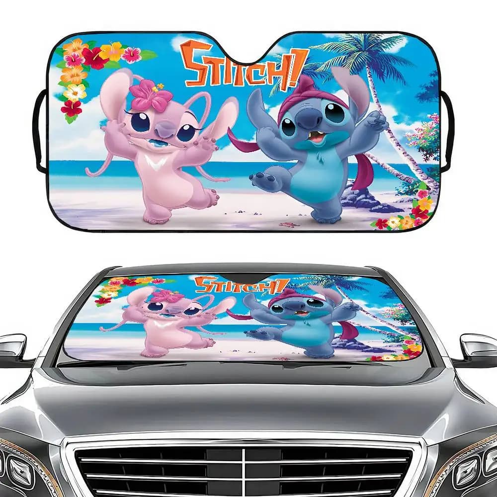 S-stitch Parabrezza carino Parasole Anime Car Cute Parabrezza anteriore 70x130 cm Visiera parasole Riflettore di calore