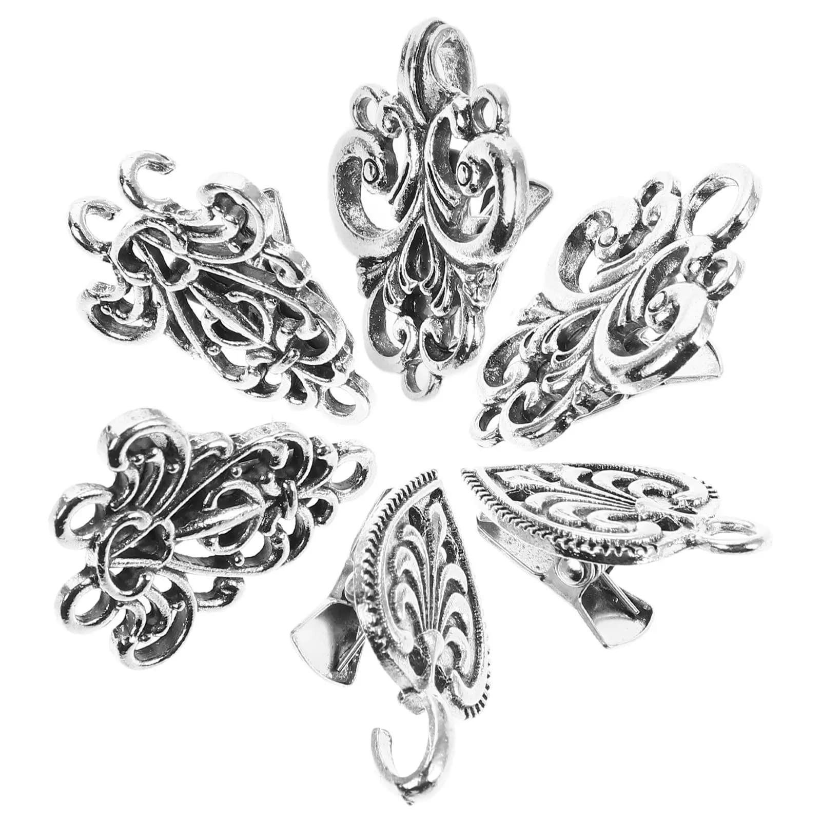 Collar Buckle Vintage Chinese Silk Scarf Clip for Women Hanfu Inspired Elegant Dress Accessory Zinc Alloy Scarf Top Shawl