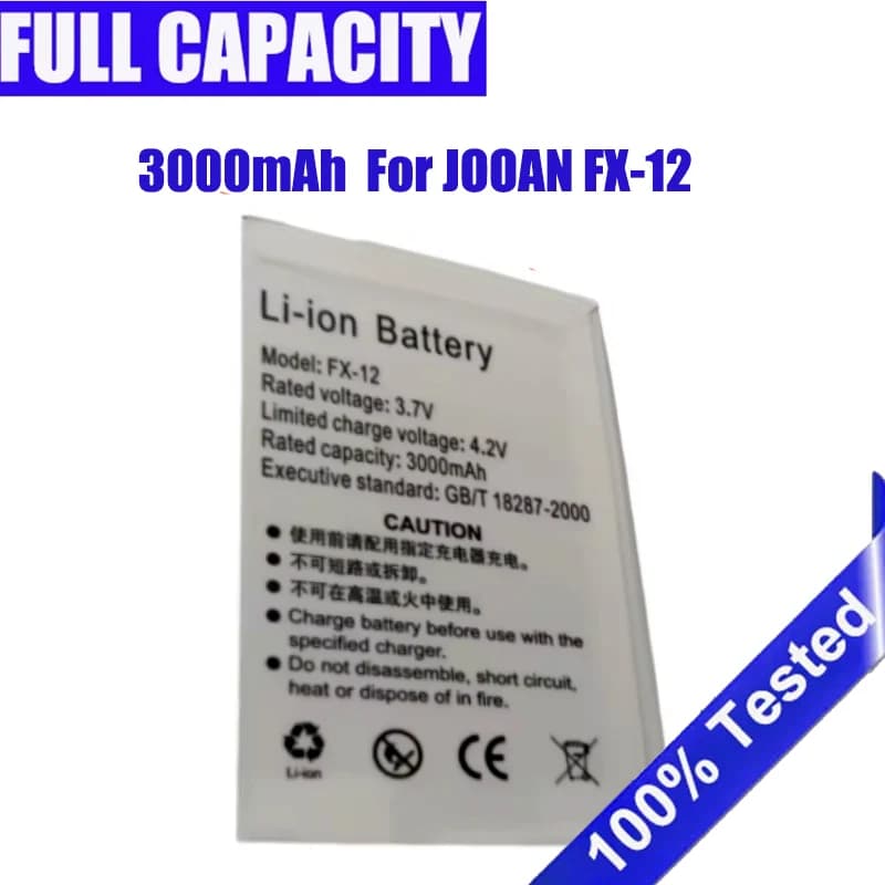 Batteria nuova di zecca per campanello video WiFi JOOAN FX-12, batteria ricaricabile da 3000 mAh per cellulare