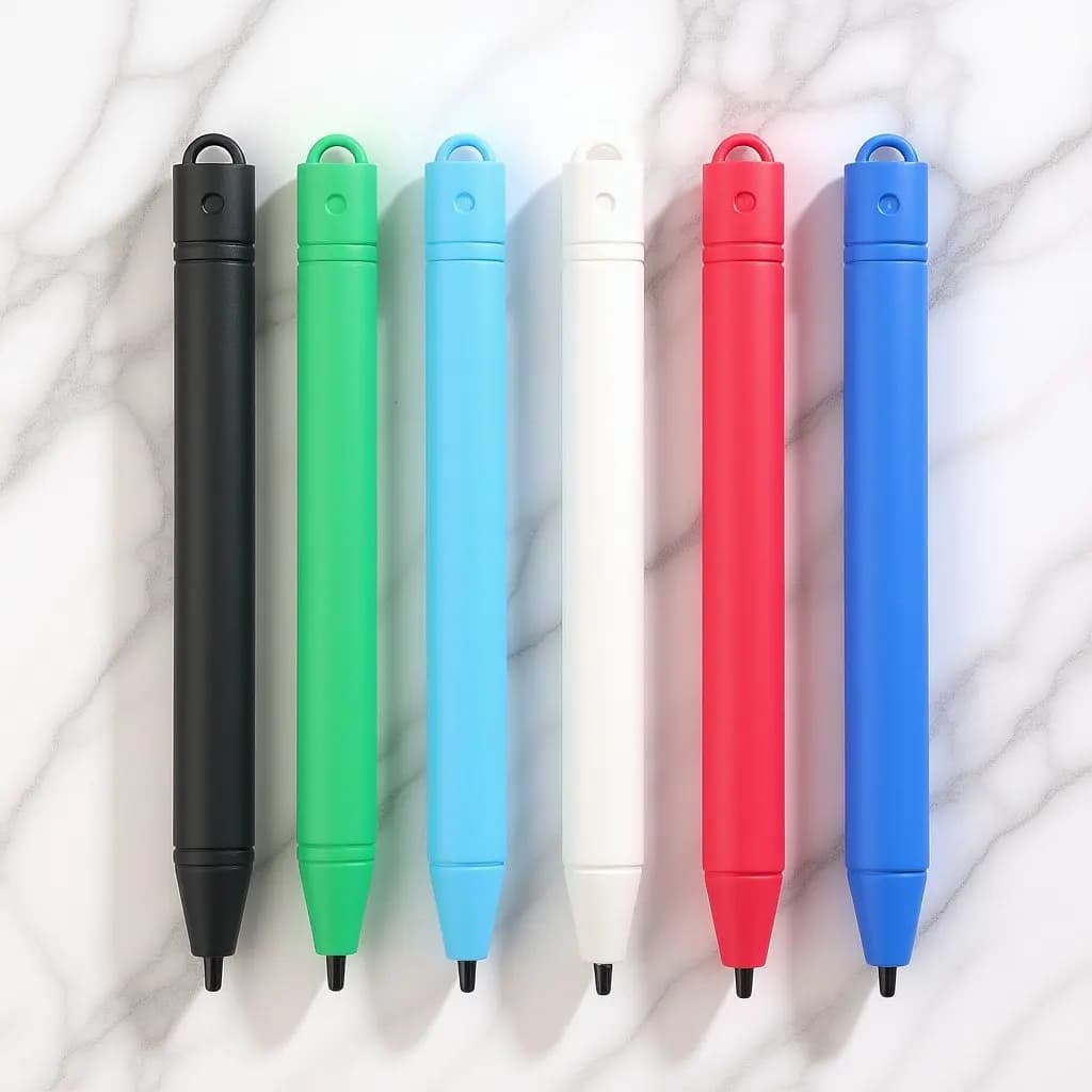 6 penne per tablet LCD, penne colorate in plastica per disegnare, accessori per pittura e doodling per bambini, penna con impugnatura liscia, penna per tablet da scrittura