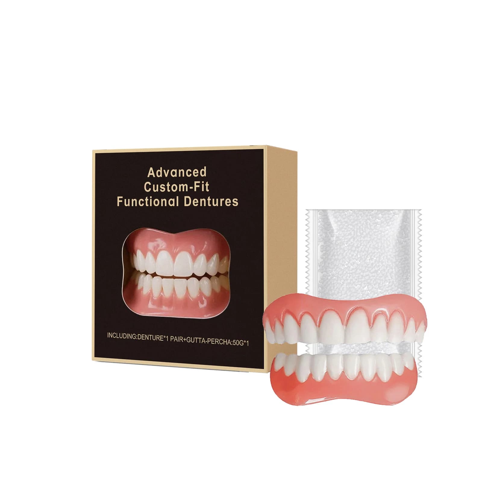 Set of Silicone Dentiere, Temporary Orthodontic Prothesis, Denti Finti, Oral Hygiene Care, Whitening, Simulation Orthodontic Devices
