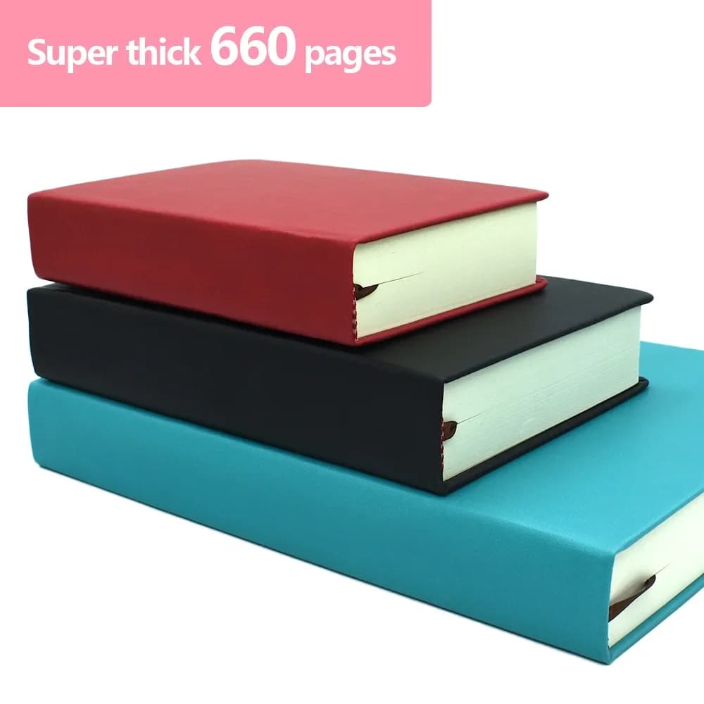 Quaderni A4/A5/A6 Super spessi 330 fogli pagine vuote diario diario per schizzi diario in pelle PU copertina morbida cancelleria Agenda Planner