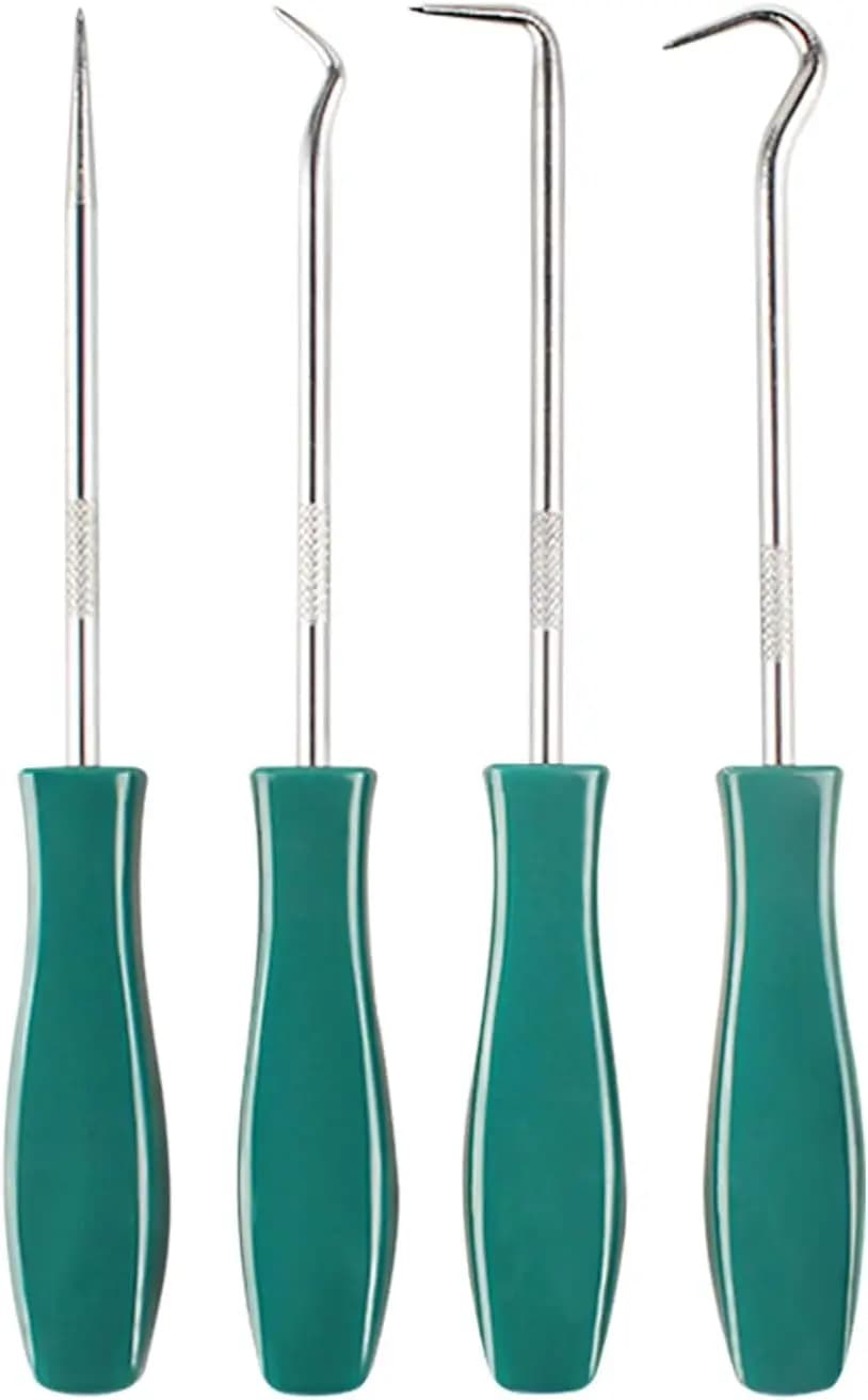 Set of 4 Wetado hook tools: Green tool for removing seals, O-rings and parasols. Mini Extractor for Mechanical