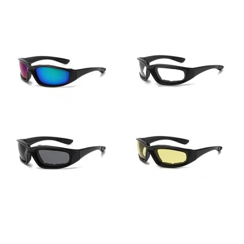 Occhiali da Ciclismo Outdoor, Protezione Occhi, Occhiali da Sci, Occhiali da Sole Tattici, Lenti Sportive con Protezione Solare in Spugna, Blocco Efficace del Sole, 1 Pezzo