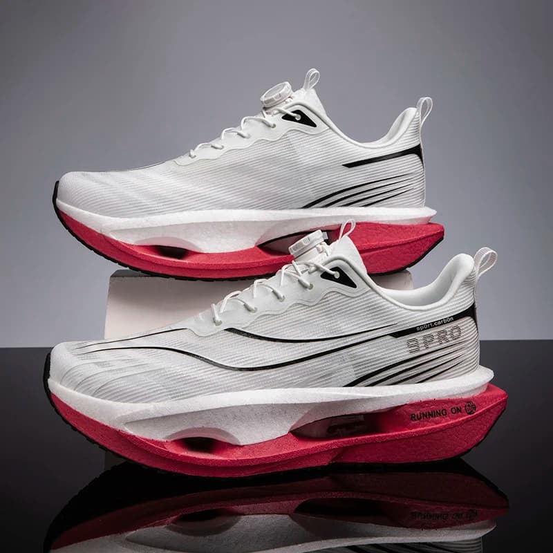 Men's Running Shoes Casual Professional Marathon Sport Shoes Carbon Plate Athletic Women's Athletic Gymnastics Shoes Lightweight And Breathable