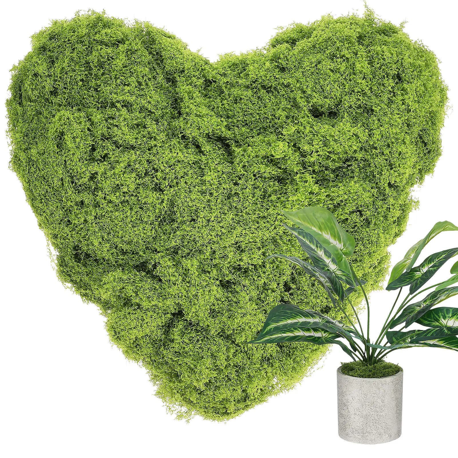 Artificial Musk, Green Decorative Grass for Plants in Vase, Centerpiece, Interior and Exterior Planter