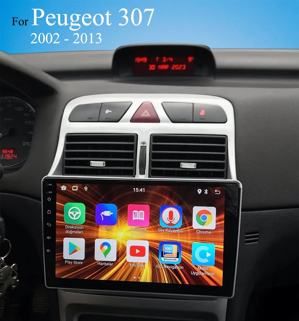 Carplay Android Auto Per Peugeot 307 2002 2004 2006 2008 2010 2013 Autoradio FM AM Musica Registratore a nastro PC Tablet Navigazione GPS