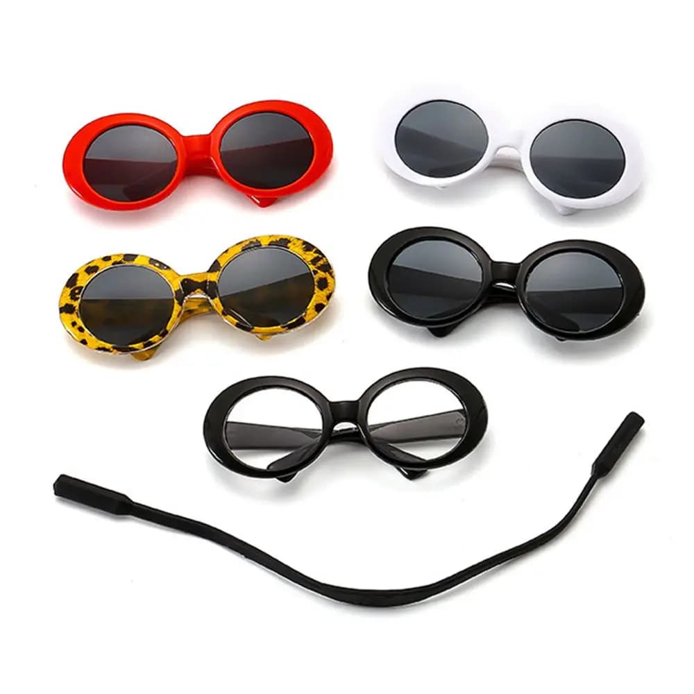 Fashioning Cat Glasses Round Frames Pet Accessories Glasses Multicolor Photograph Props Pet Accessories Doll Accessories