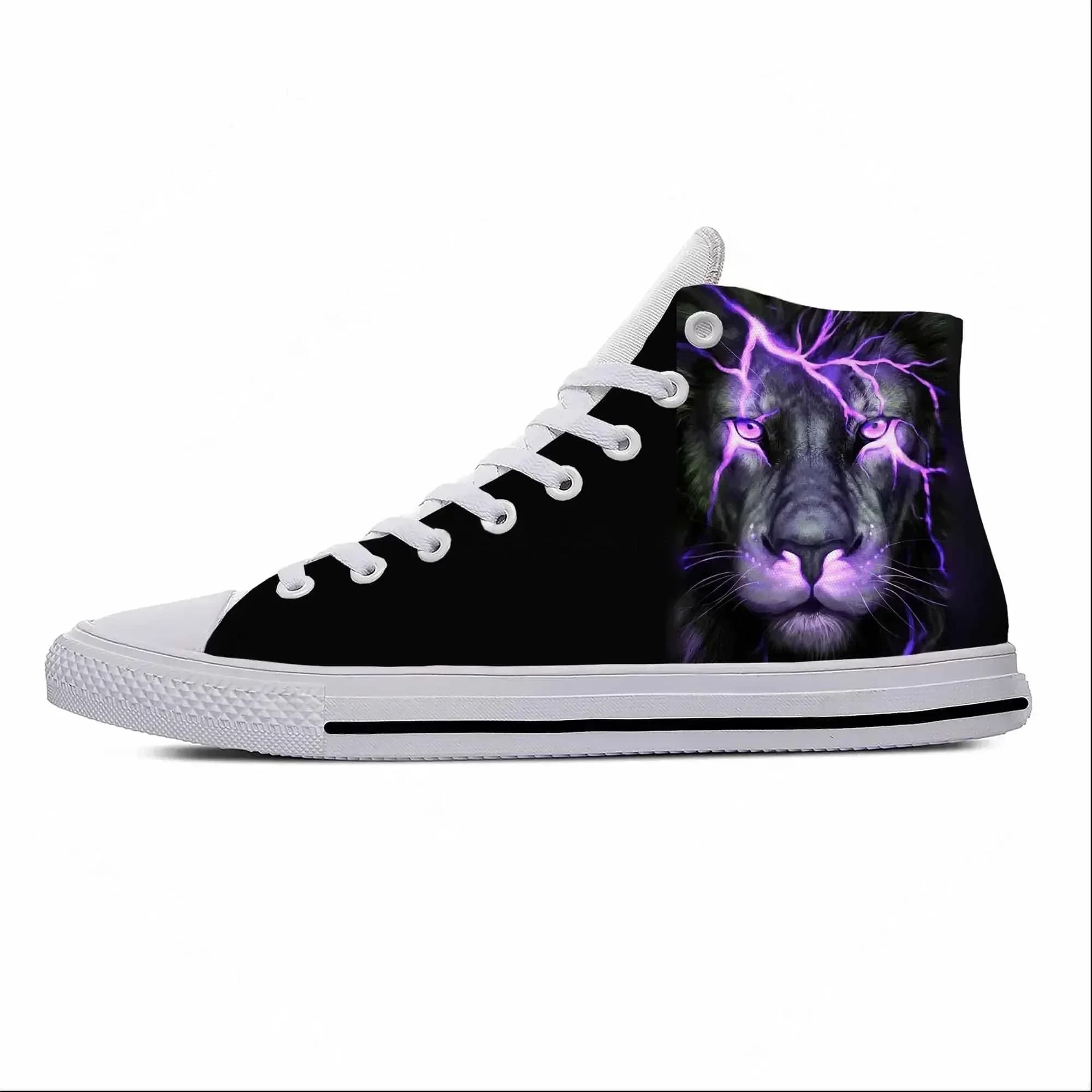 Hot Cool Anime Cartoon Manga Rock Galaxy Lion Animal Latest Shoes High Top Lightweight Men Women Sneakers Summer Board Shoes