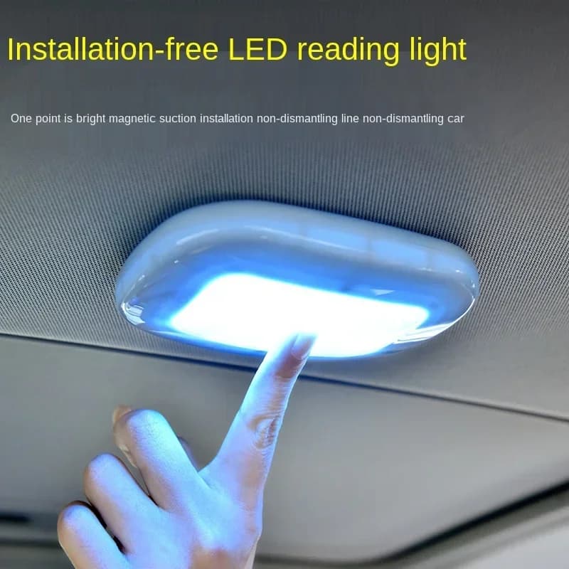 Luci da soffitto per auto 10LED Luce da lettura notturna Lampada a cupola magnetica con ricarica USB Lampada per bagagliaio Luce decorativa a led per interni auto