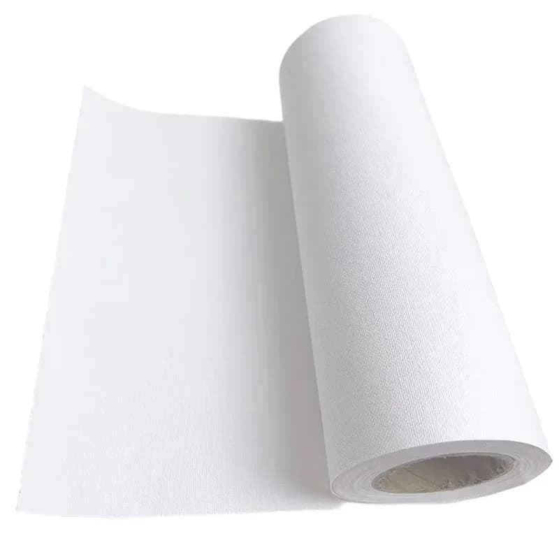 5M/Roll Cotton Canvas Roll,White Blank Specialized Suitable for Oil Painting,Acrylic Pigments,27,37,47,,57,67,77,87cm Wide,HB-02