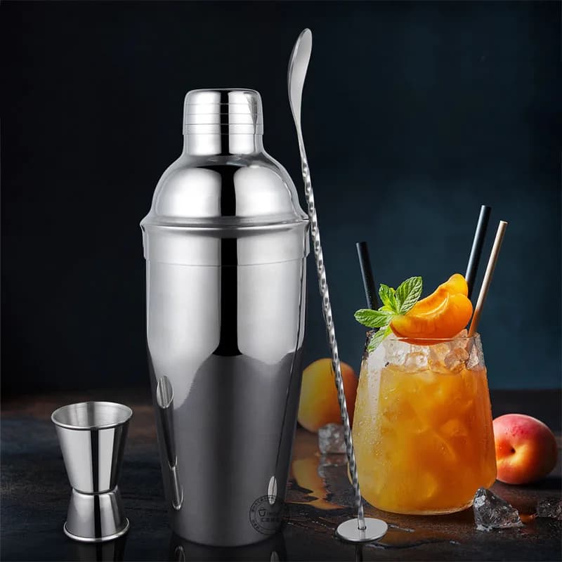 Set di shaker per cocktail Kit da barista in acciaio inossidabile Set di miscelatori per bevande professionali per principianti Set di strumenti per bar per feste a casa Regali