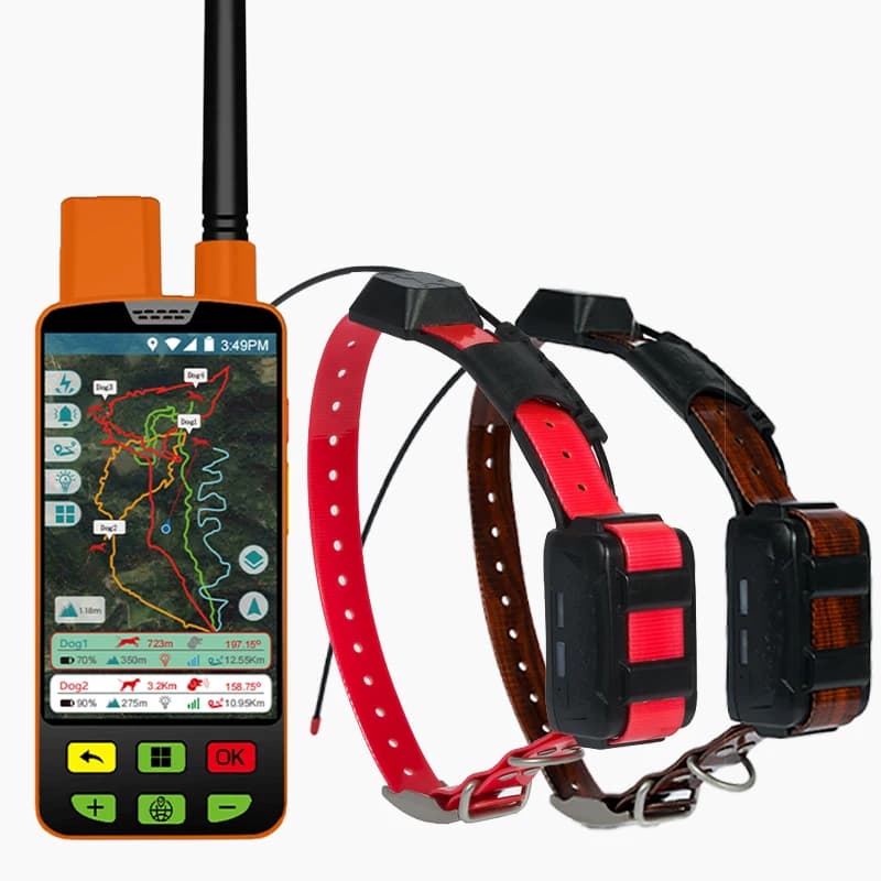 MSEseek GPS Smart Dog Shock Collar Tracker Hunter GPS 25000 Pro Pet Tracker With Handheld and 2 Training Collars