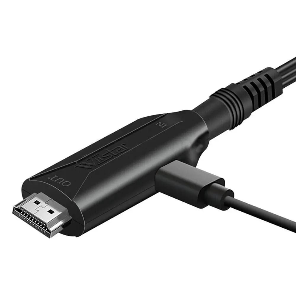 Wii to HDMI -compatible Wii Input to HDMI Adapter HD 1080P PC HDTV Video Audio Output Adapter HDMI Cable Converter Cable