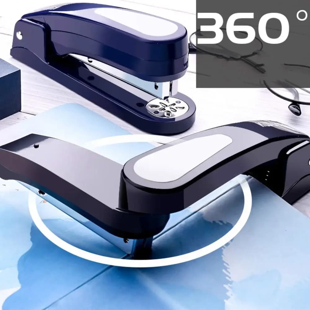 Cucitrice per carichi pesanti Cucitrice lunga multifunzione senza sforzo Rotante a 360 gradi Forniture per rilegatura in metallo Ufficio scolastico