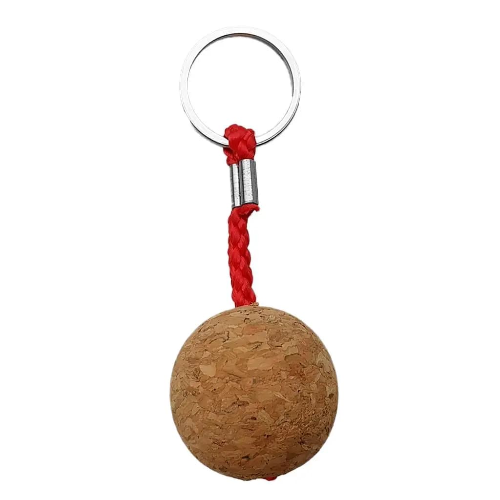 Portachiavi galleggiante in sughero Corda resistente Galleggiante con chiave a sfera galleggiante in acciaio inossidabile per accessori marini per barche a vela
