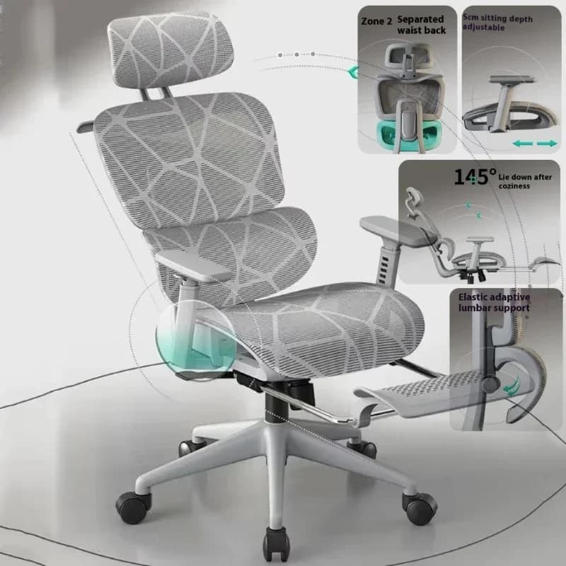 Sedia ergonomica Poggiatesta 3D Poltrona Sedie da gioco Computer reclinabile Massaggio rilassante Silla De Escritorio Mobili per ufficio