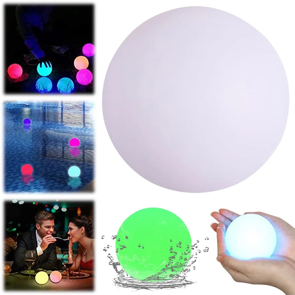 Sfera Luminosa per Piscina, Luce Notturna a LED con 16 Colori, Lampada da Terra per Giardino e Prato, Telecomando, Decorazione per Casa e Vacanze