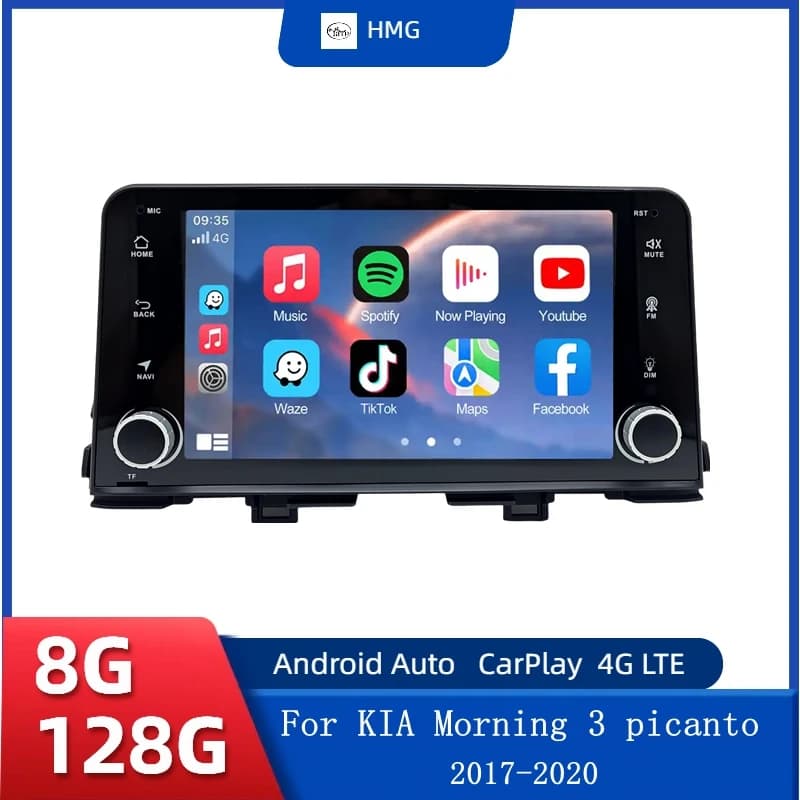 HMG Android 13 Autoradio per KIA Morning 3 Picanto 2016 2017 2018 2019 2020-2023 Stereo GPS Android Auto Carplay Autoradio dvd