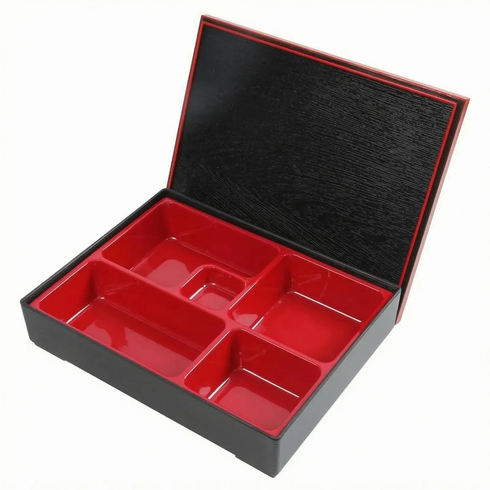 Heat Resistant Container Square Plastic Bento Lunch Box Food Storage with Compartments for Home Use
