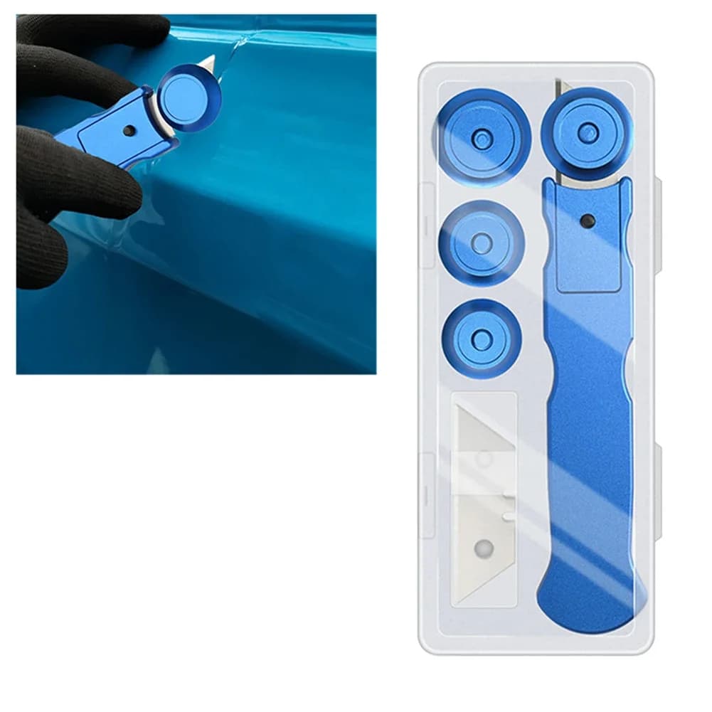 Blue Vinyl Wrap Cutter High Efficiency Cutting Tool Precision Cutting Tool Roller Cutter Tool Precision Roller Head