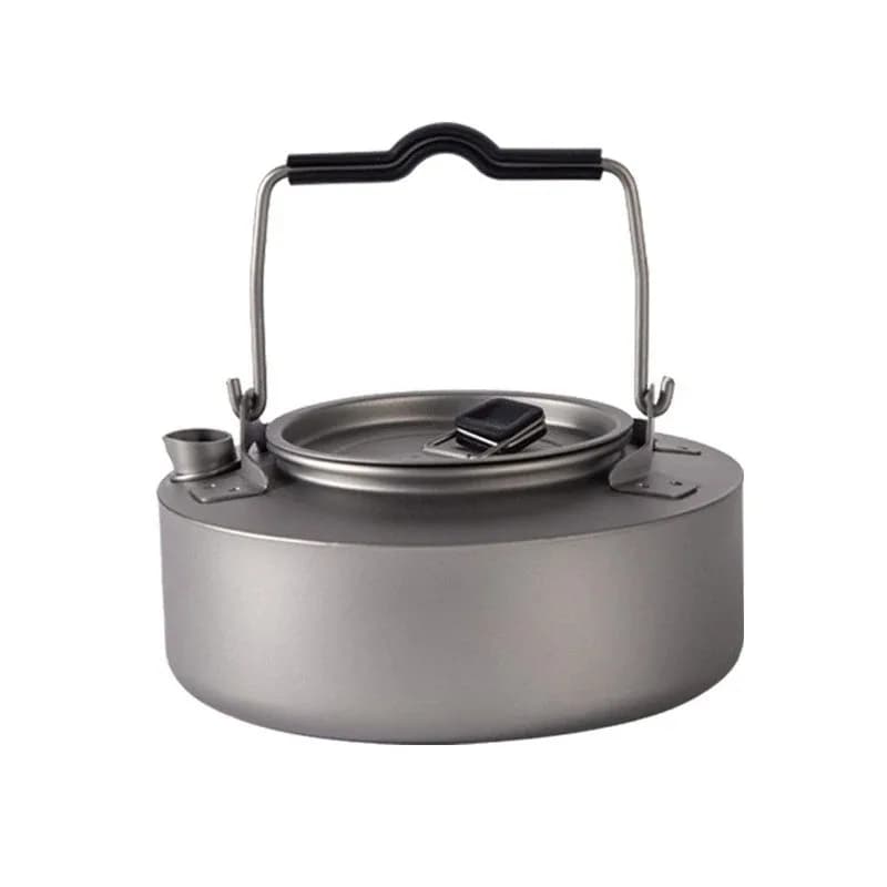 Pure Titanium Camping Kettle Lightweight Portable Teapot for Outdoor Hiking Picnic Tea Making Tools