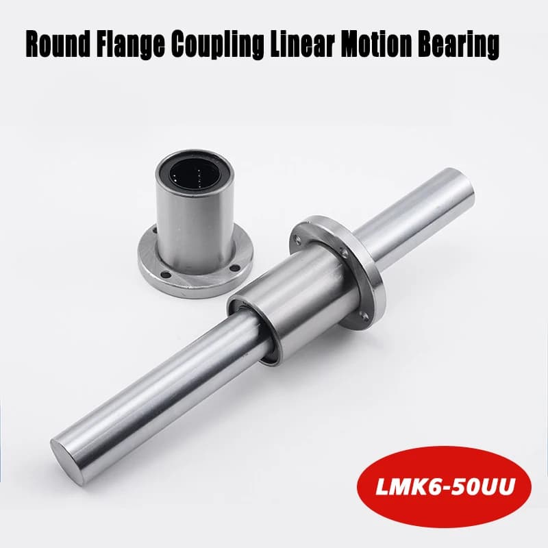1 Piece Linear Flange Bearing Nichelate Type LMF6U LMK8UU LMF10U LMF12U LMF13U LMF16U~LMF80U for 3D Linear Bearing