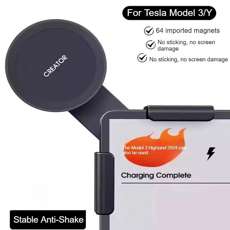 Per Tesla Modello 3 XYZ BYD Display di controllo centrale Supporto per telefono con binario di scorrimento Supporto magnetico per telefono per auto per iPhone 15 14 13 12