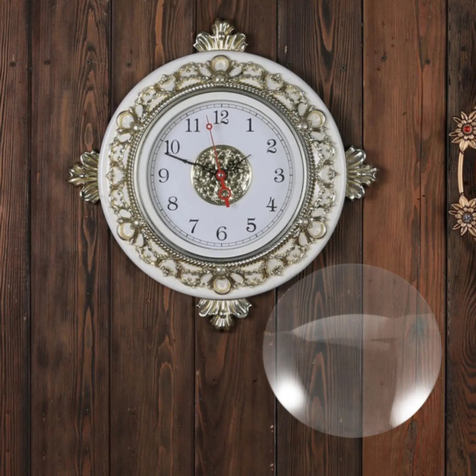 Ricambio Vetro Convesso per Orologio da Parete, 6 Pollici, Trasparente, a Cupola, Pannello Frontale Rotondo per Orologio a Pendolo da Caminetto/Nonno
