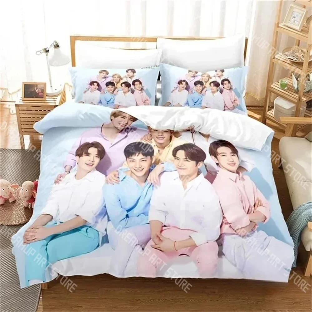 Fashion Kpop G-GOT7 Bedding Set Single Twin Full Queen King Size Bed Set Kids Bedroom Duvetcover Sets Bed Sheet Set