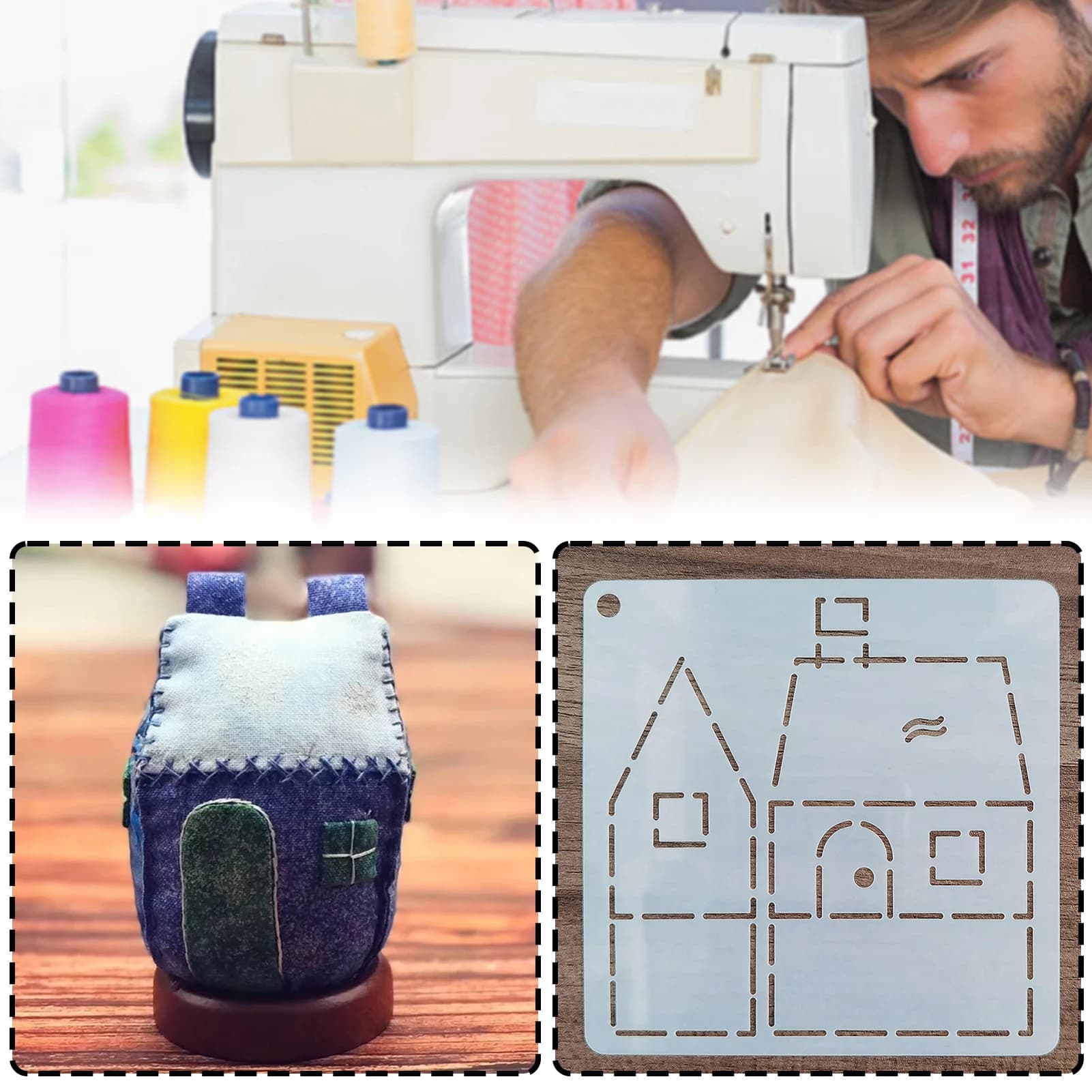 Modello per quilting trapunta con stencil in plastica per patchwork fai-da-te Strumento per lavori di toppe in plastica per lavori di toppe ricamate artigianali di cucito