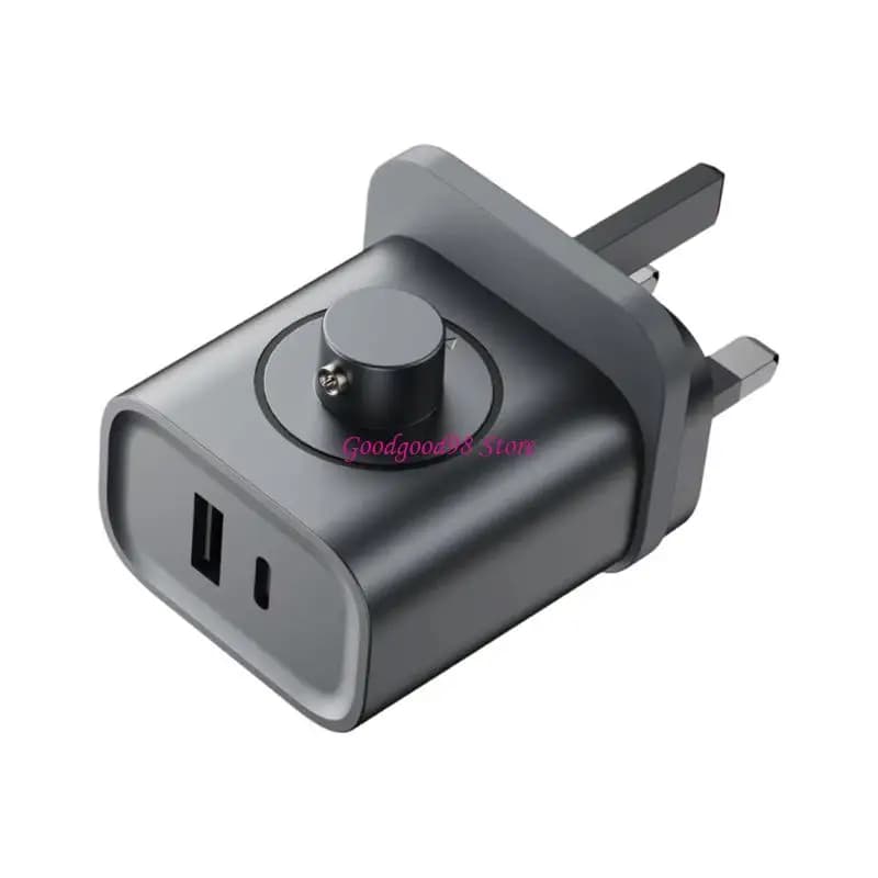 25W Small Wall with USB Type C, USB-A, and Side Charging Area
