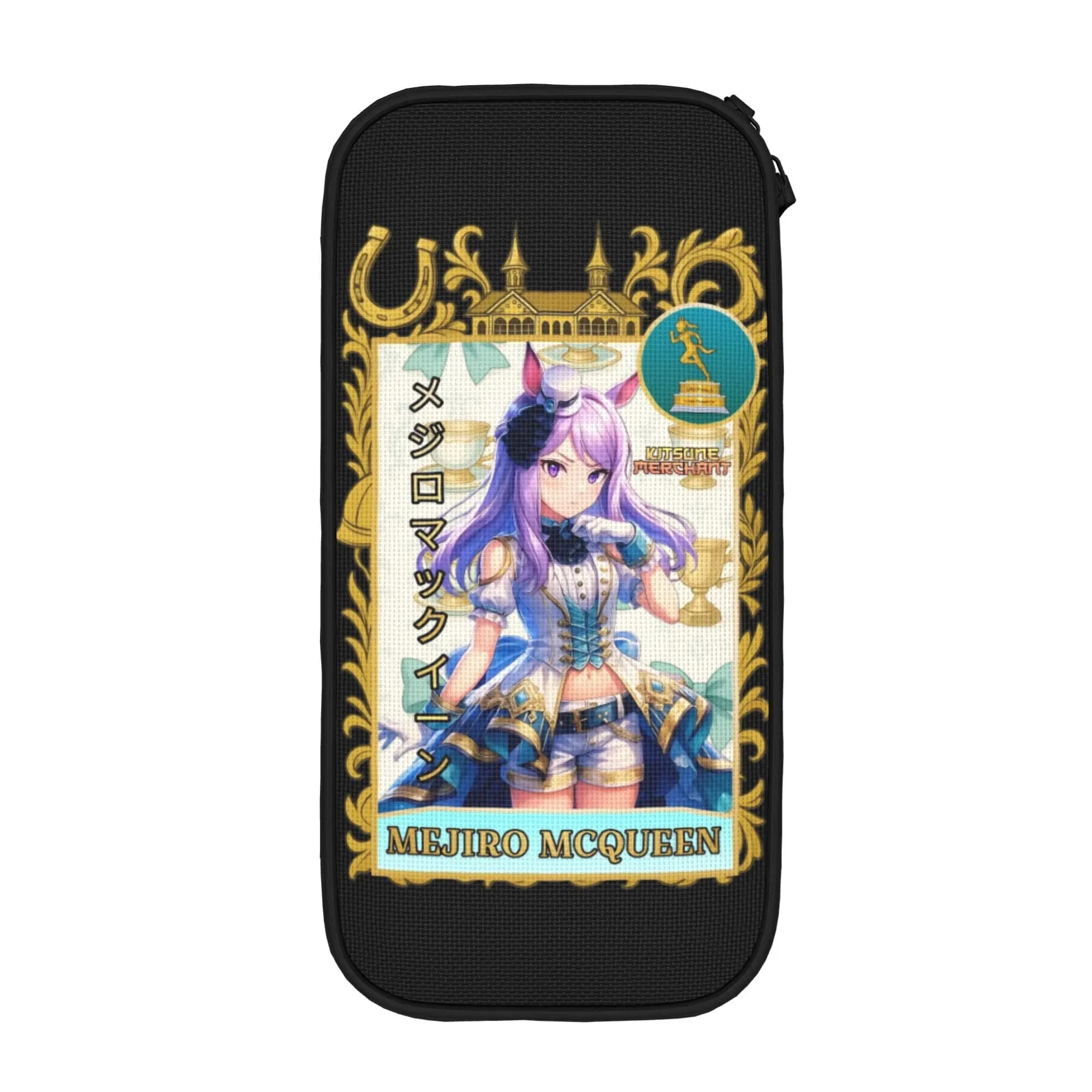 Mejiro Uma Musume Anime Pencil Case New Pen Holder Bags Girls Boys Big Capacity Office Zipper Pencil Pouch