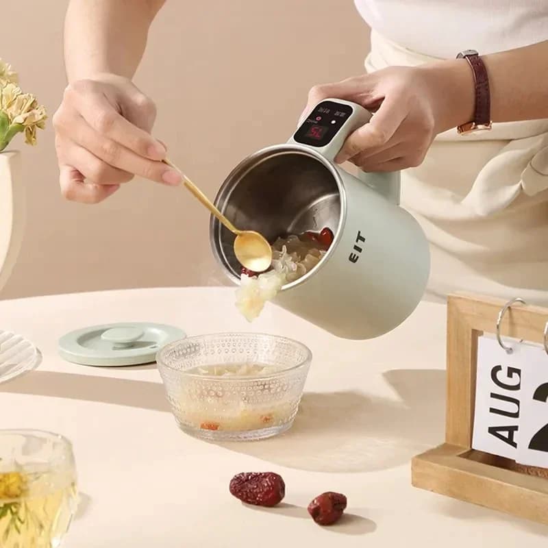 SAT1 Per 800ml Bollitore Elettrico Intelligente Multifunzionale Salute Pentola Portatile Thermo Pentola Teiera Elettrica Stufato Zuppa Tazza Bollente tazza
