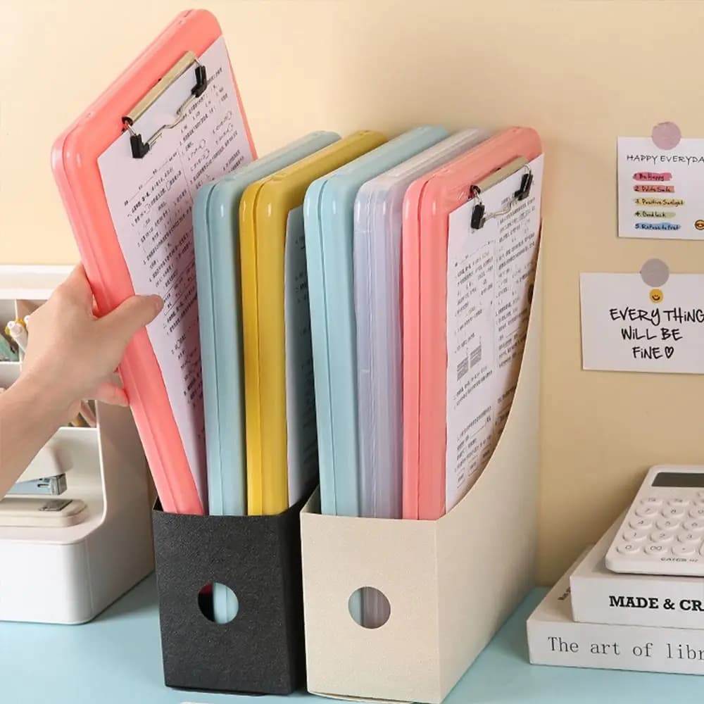 Memo Clip Board A4 File Clipboard Box Case A4 File Organizer Large Capacity A4 File Folder Plastic Minimalism Writing Clipboard