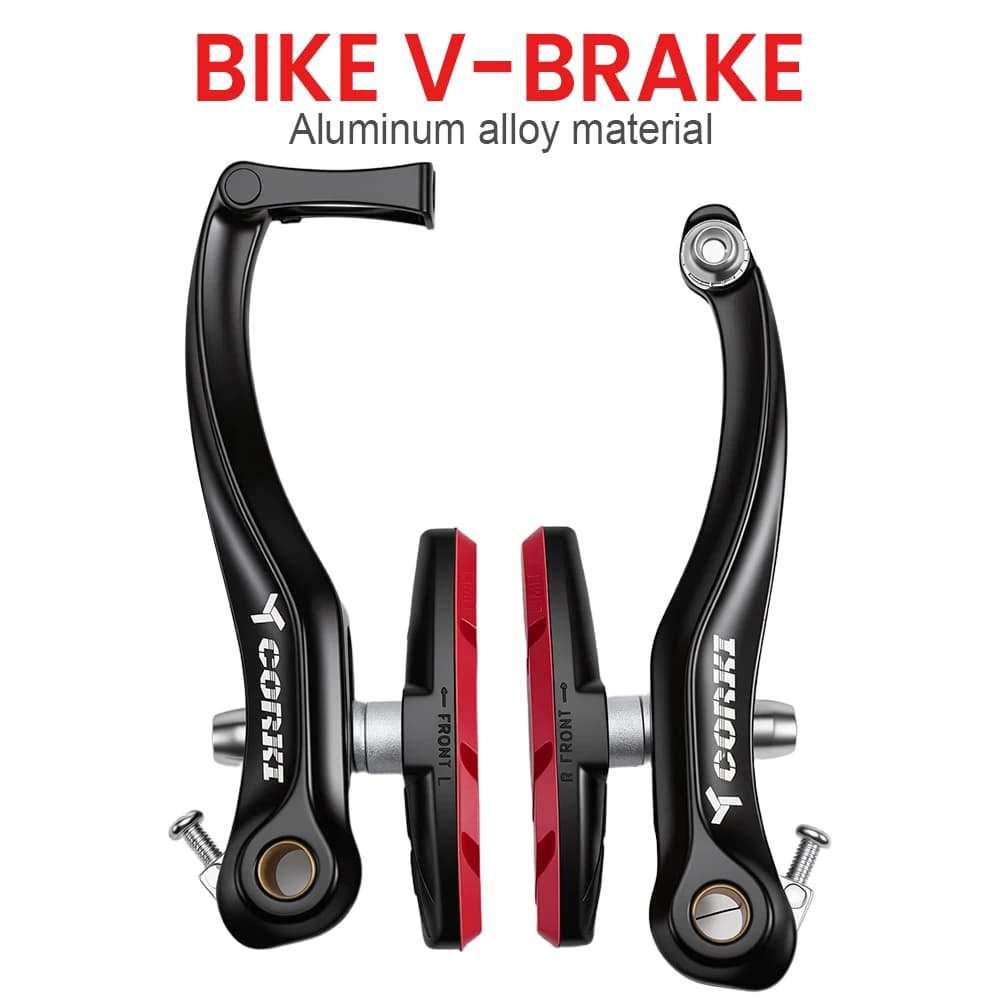 CORKI Aluminum Alloy Bicycle V Brake Set with 70mm Brake Pads Linear Pull Caliper Arms for MTB Commuter Touring Bikes
