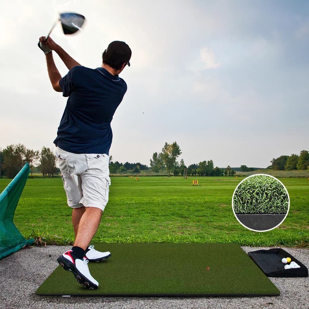Tappeto in Erba Sintetica 5x5ft 35mm per Golf, Pratica di Chipping e Driving, Ideale per Giardino/Garage/Driving Range/Simulatori